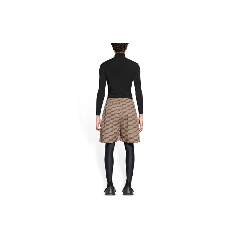 Balenciaga SS22 Casual Shorts Men's Brown-3