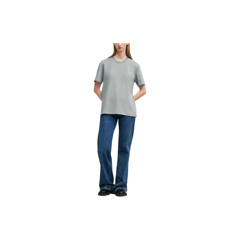 AMIPARIS Logo debossed Organic cotton T shirt-3