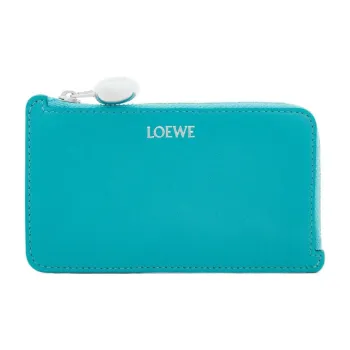 LOEWE Shiny Nappa Calfskin Card Holder Card Holder Women's Deep Turquoise