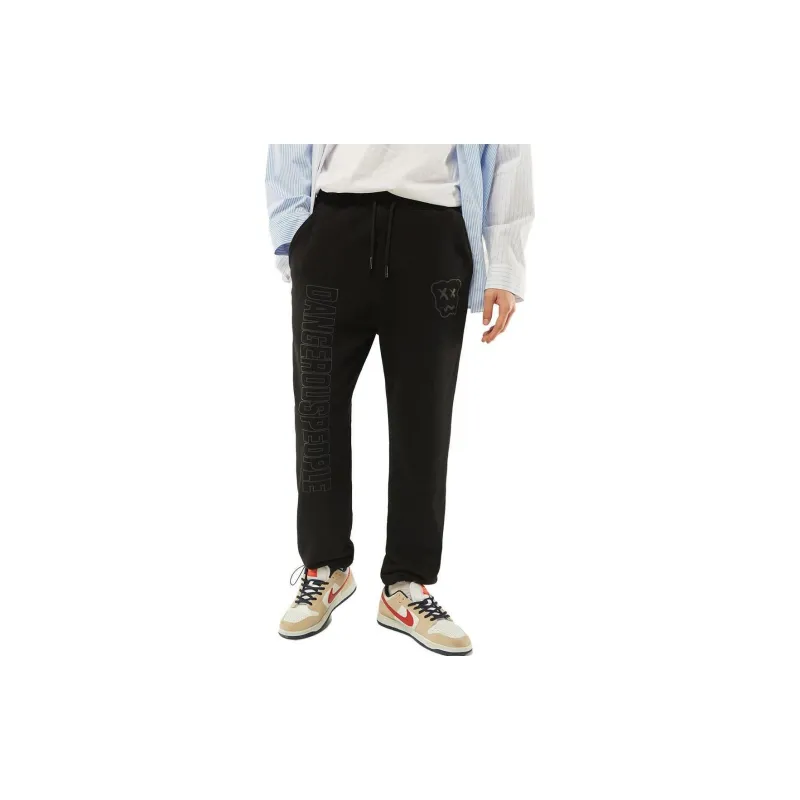 DANGEROUSPEOPLE Knitted Sweatpants Men Black-2