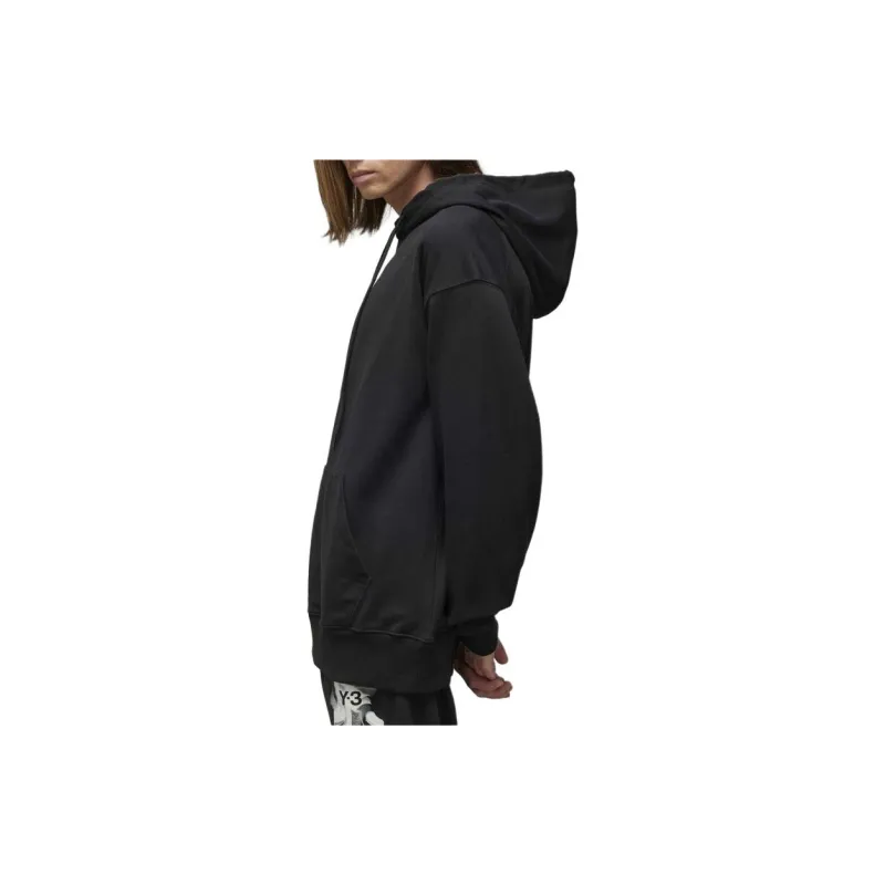 Y 3 Logo Printed Drawstring Hoodie-3