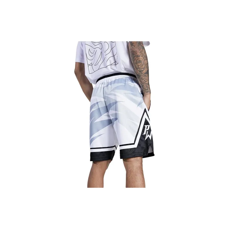 Powolves Sports Shorts Unisex White-2