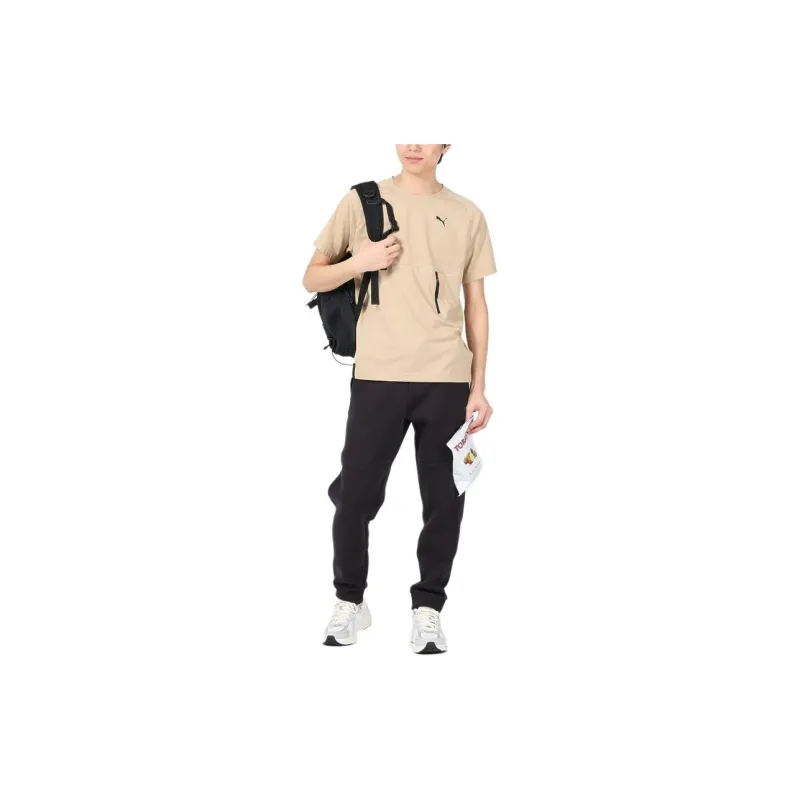 PUMA T Shirts Men Khaki-2
