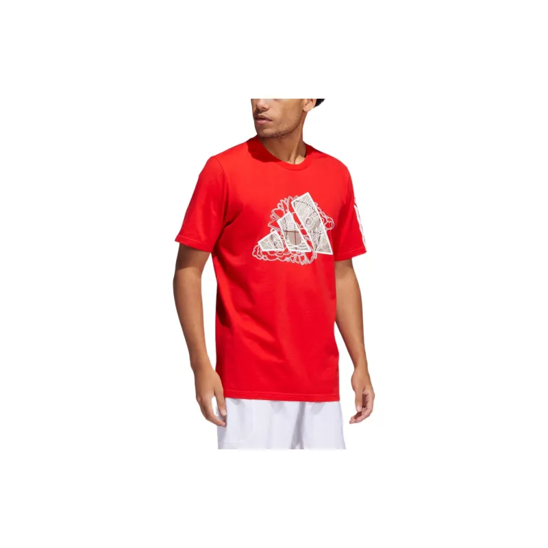 Adidas T Shirts Men Red-3