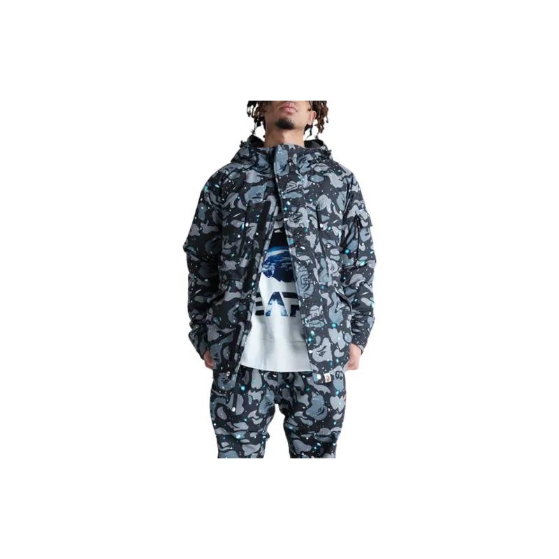 Bape Space Camo Military Loose Fit Hoodie Down Jacket-2