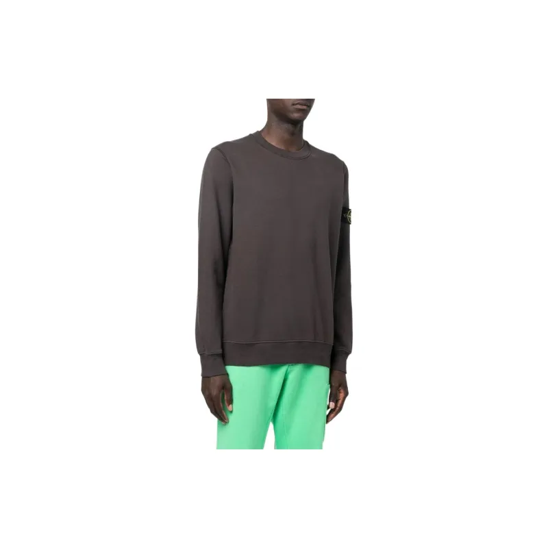 STONE ISLAND 63020 Brushed Cotton Fleece Crewneck-3