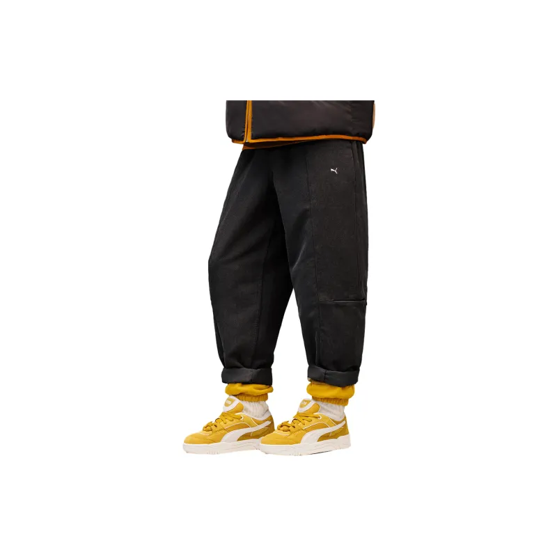 PUMA Casual Pants Unisex Charcoal Black-3