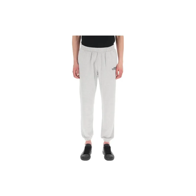 Maison Kitsune Knitted Sweatpants Men Gray-1