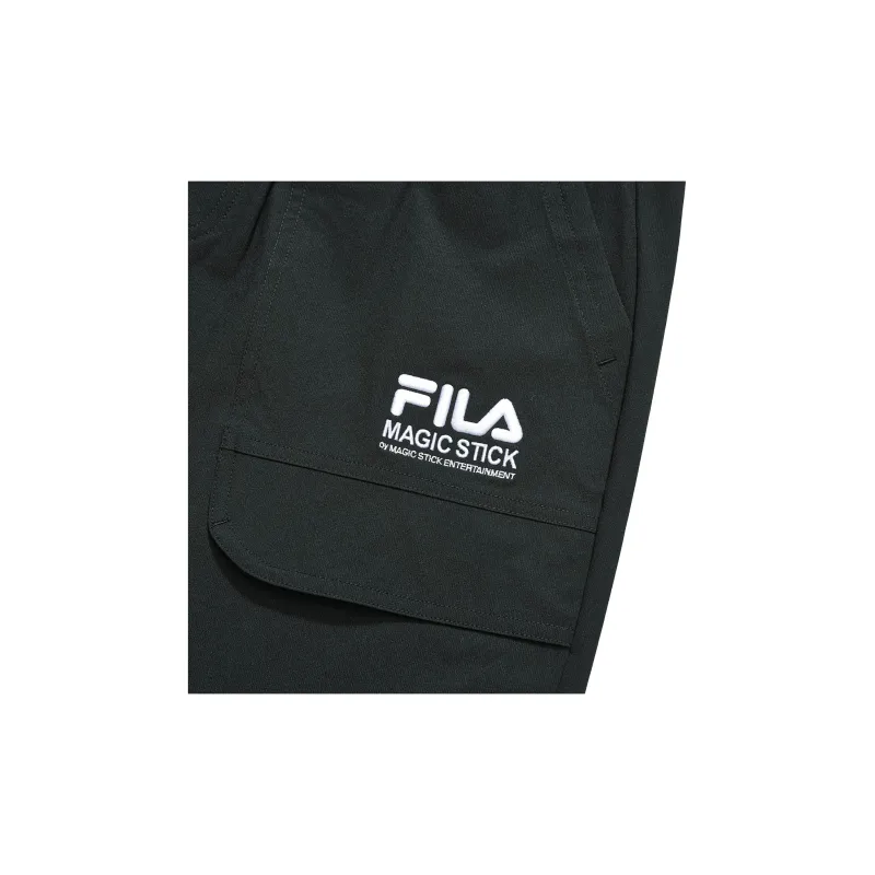 FILA X Magic Stick Joint Series Knitted Sweatpants Men Black-3