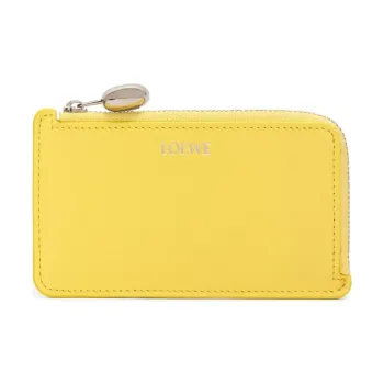 LOEWE Shiny Nappa Calfskin Card Holder Women's Yellow