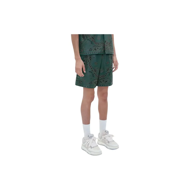 AMIRI Leather Bandana Short-3