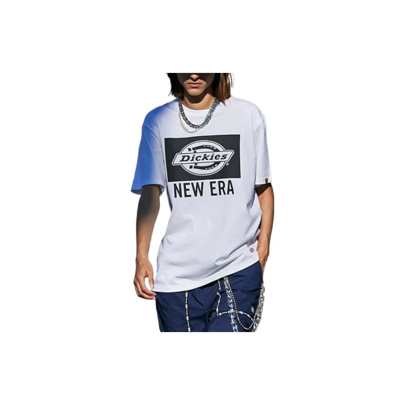 New Era x Dickies Drop Shoulder Sleeve T Shirt Unisex White-1