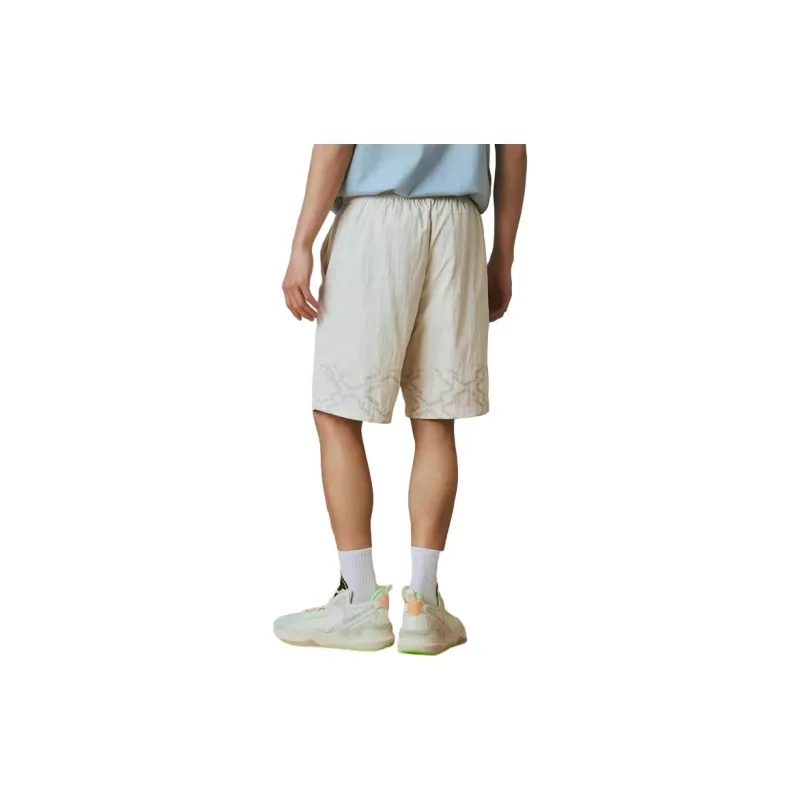 QIAODAN Casual Shorts Men's Raw Denim/Raw Denim Print-2