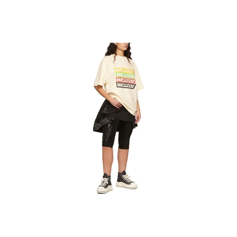 WE11DONE Repeated Logo Print T shirt-2
