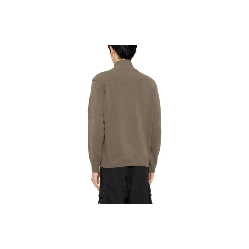 C.P.Company Waffle knit Roll neck Cardigan-2