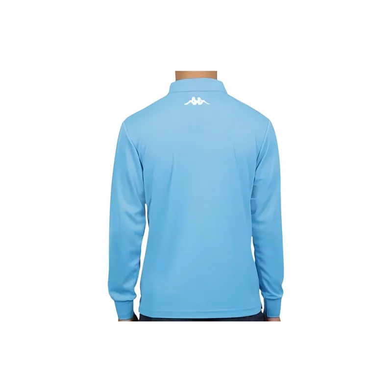 Kappa Polo Shirt Men's Bright Blue And White-2