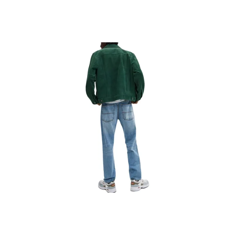 COACH SS24 Leather Jacket Men's Green-2