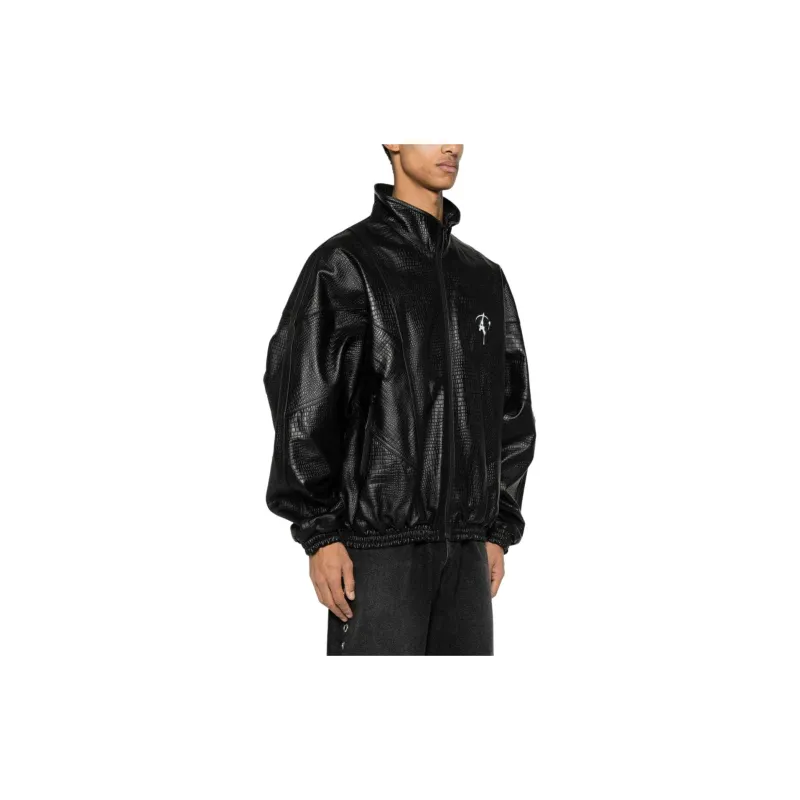 Doublet Logo-print Leather Jacket-2