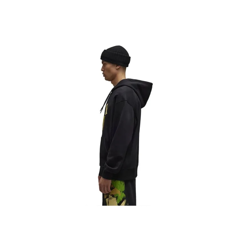 Y-3 Logo-print Zip-up Cotton Hoodie-3