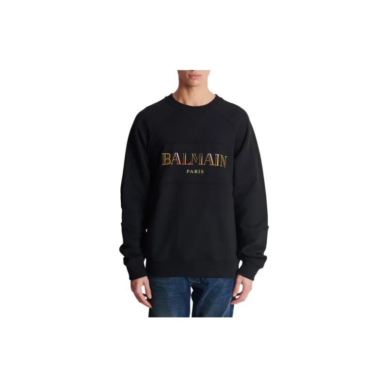 BALMAIN Vintage Logo Embroidered Oversized Sweatshirt-4