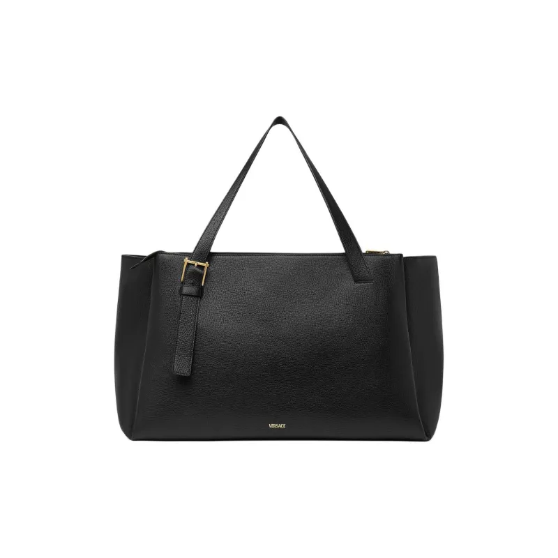 VERSACE MEDUSA BIGGIE Series Cow Leather Tote Bag Shopping Bag Handbag Men's Black-2