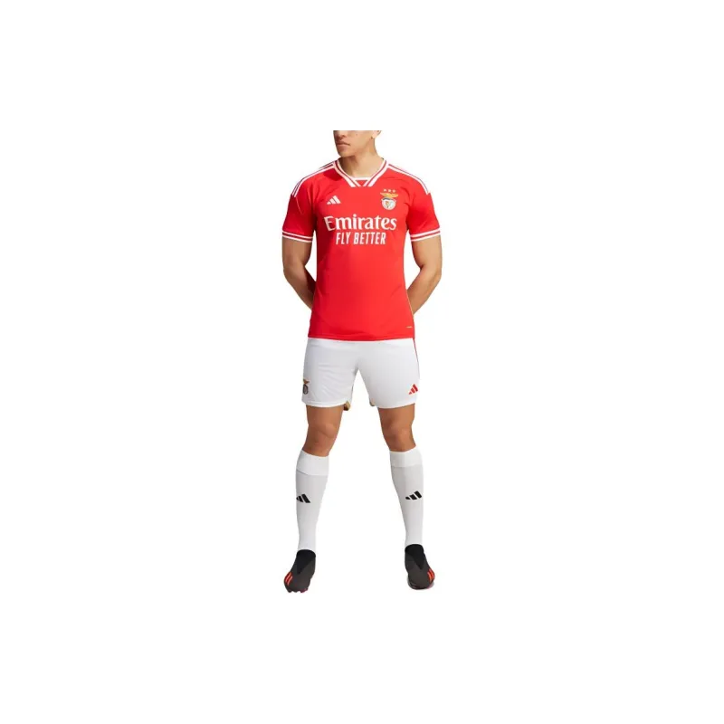Adidas BENFICA 23/24 HOME SHORTS Soccer Bottoms Men's White-3