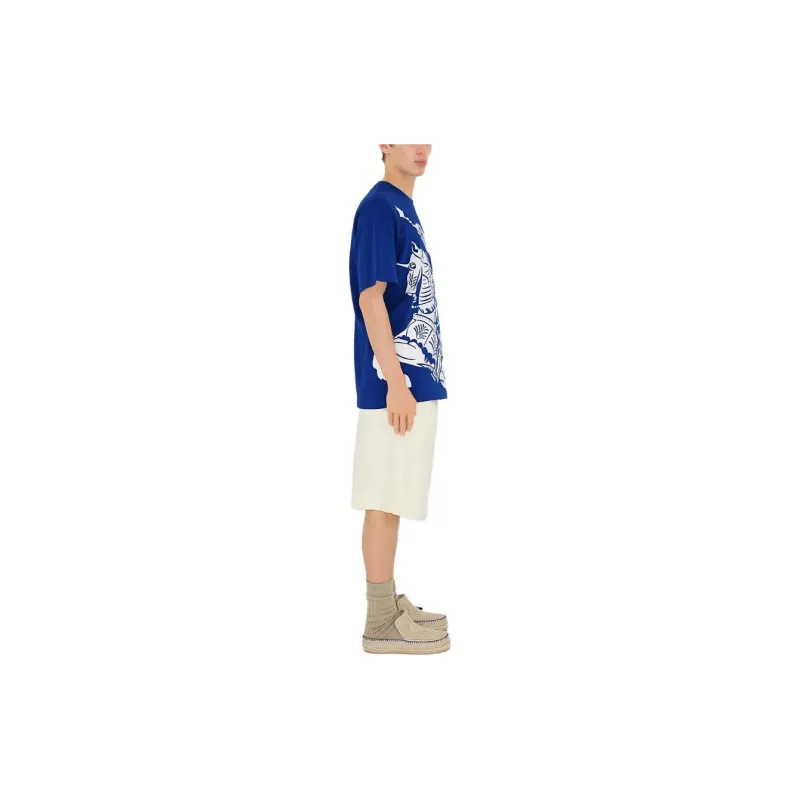 Burberry Equestrian Knight Printed Crewneck T Shirt-4