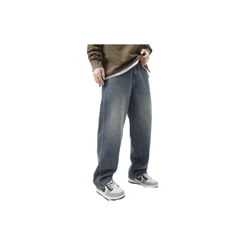 FAIRWHALE Jeans Men's Denim Blue-4