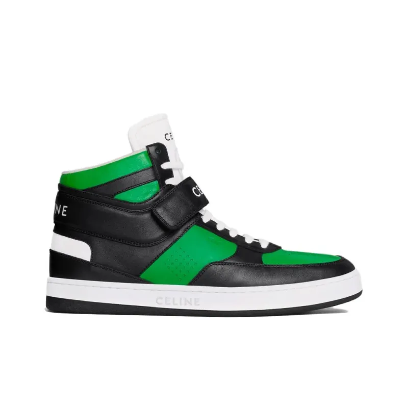 CELINE High Top Stylish Skateboarding Shoes Men's Black Green-1