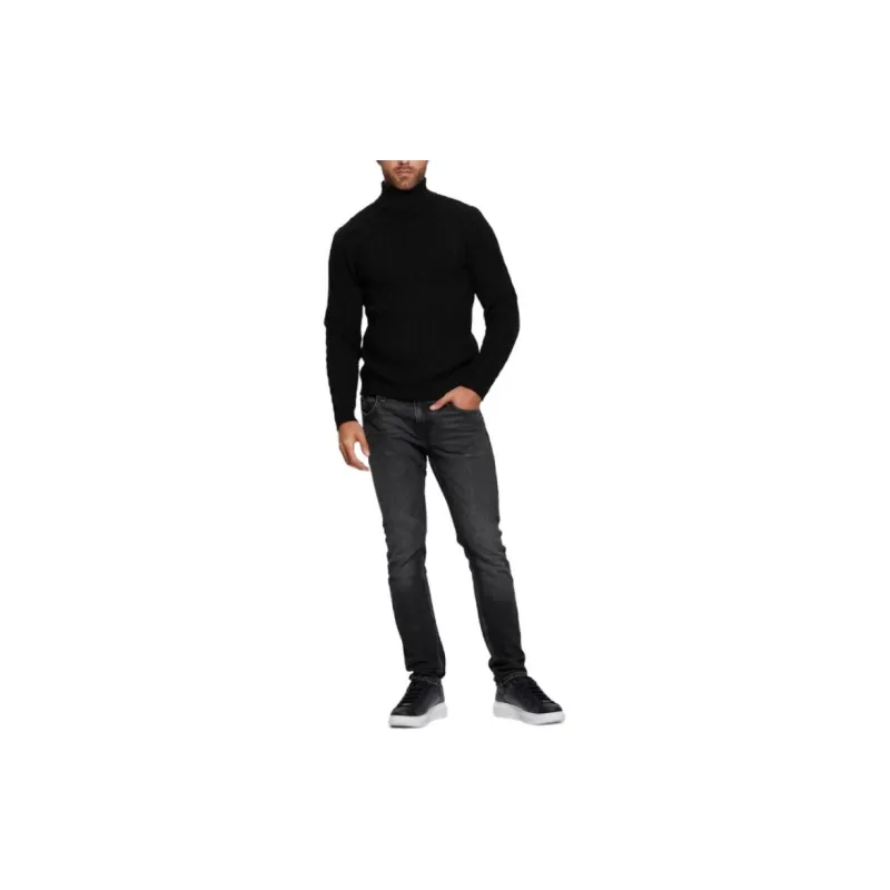 GUESS Eco Ethan Turtleneck Sweater Sweater Men's Black-2