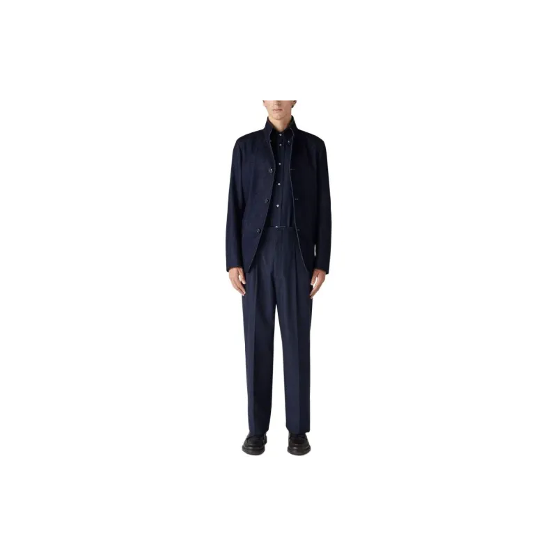 Loro Piana SS24 Casual Pants Men's Dark Blue-3