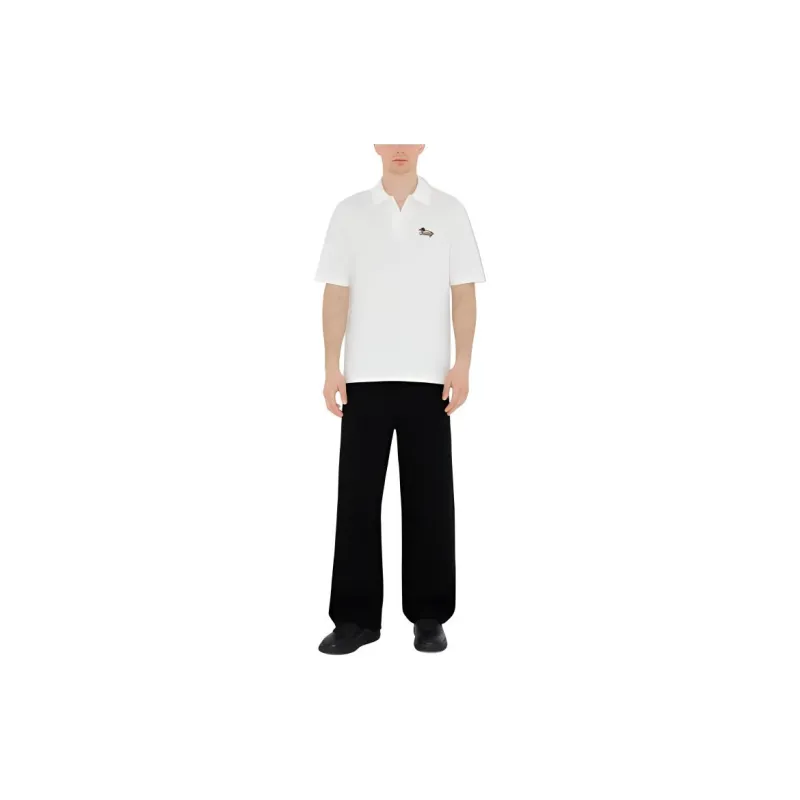 Burberry Logo patch Cotton Polo Shirt-1