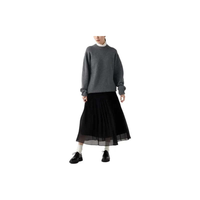 UNIQLO Sweater Unisex Asphalt Gray-3
