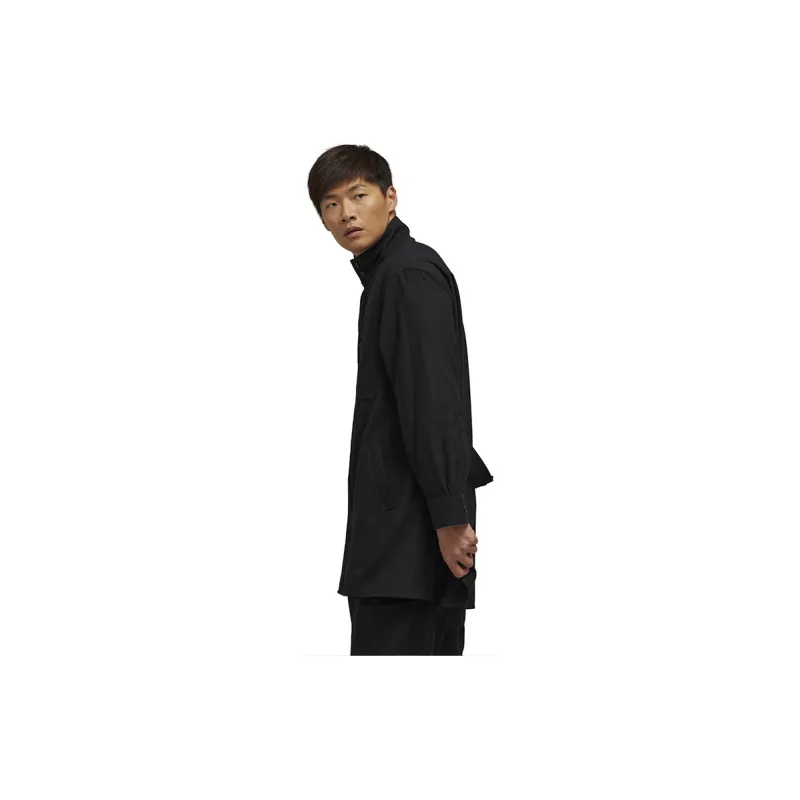 Y 3 Trench Coats Unisex Black-3