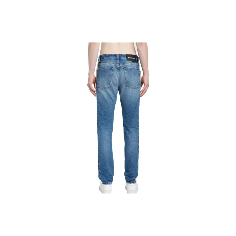 PALM ANGELS Logo Patch Straight Leg Jeans-3