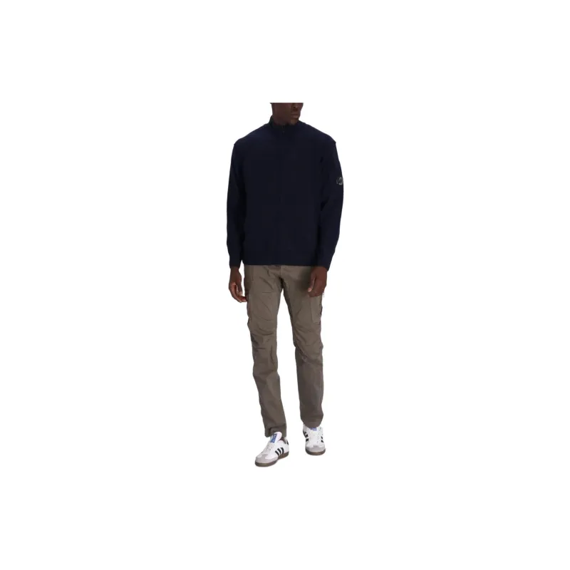 C.P.Company Lens Detailed Zip Up Knitted Cardigan-1