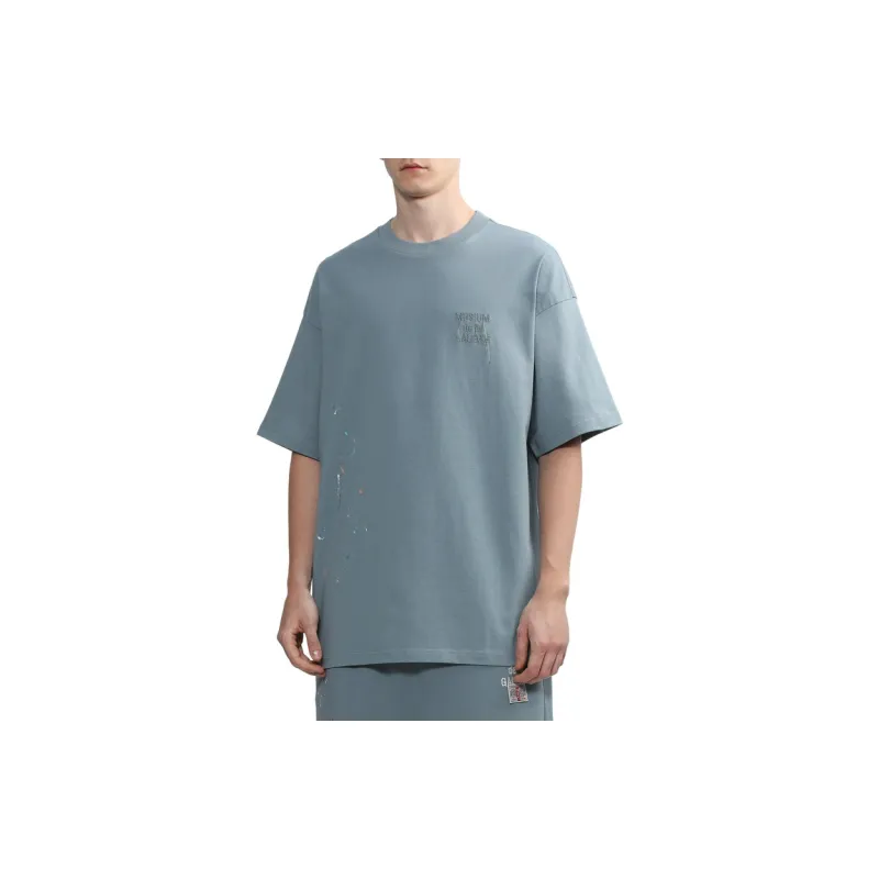 MUSIUM DIV Paint splatter detail Cotton T shirt-3