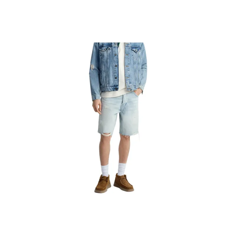 ZARA Denim Shorts Men's Light Blue-2