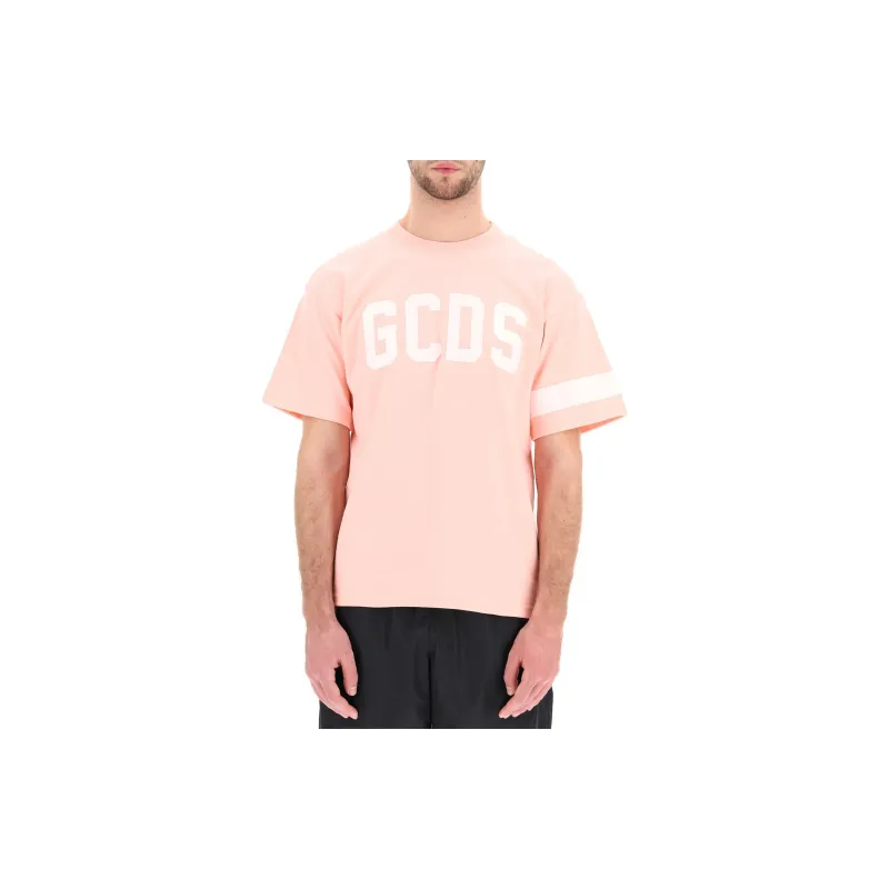 GCDS Logo Embroidered Crewneck T-Shirt-2