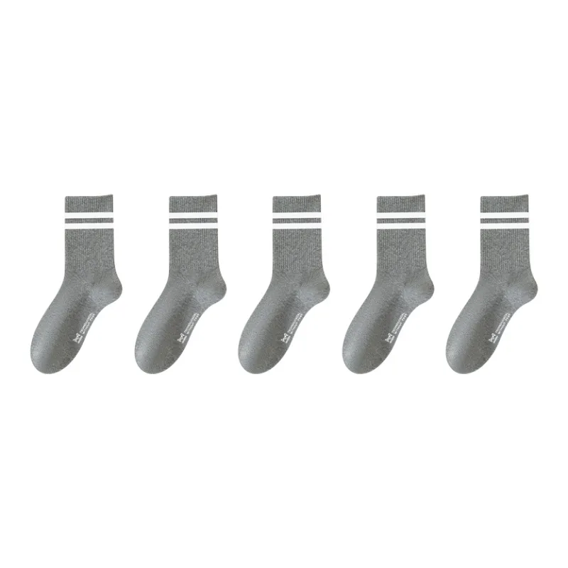 MIIOW Mid Calf Socks Women's 5 Pack-2