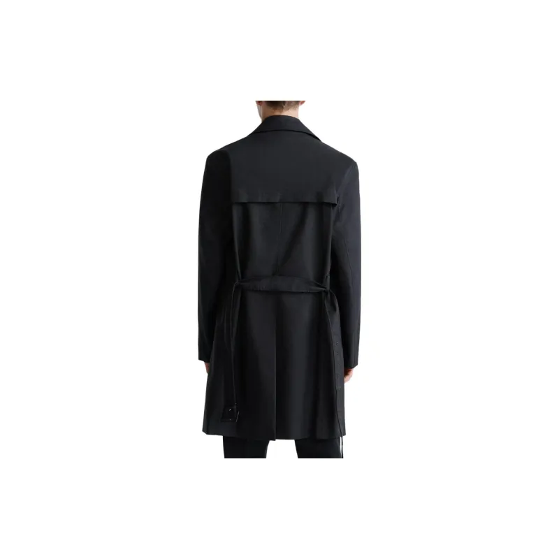 ZARA Trench Coats Men Black-4