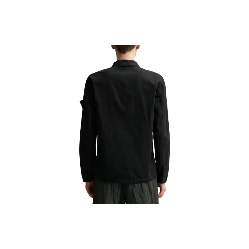 STONE ISLAND Long Sleeved Zip Up Shirt-3