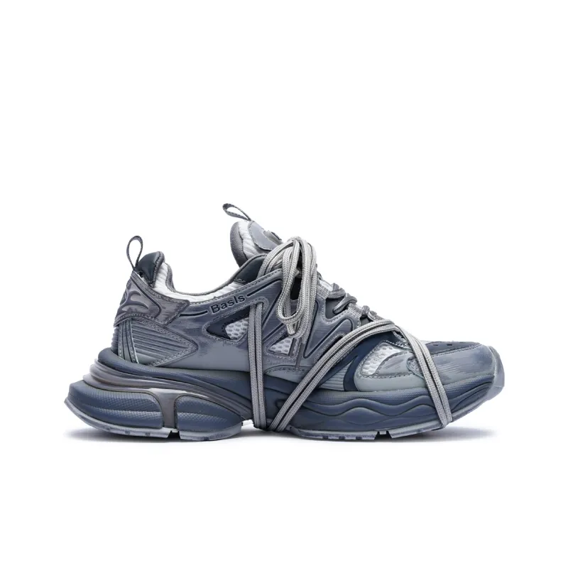 BASLS Abrasion Resistant Breathable Height Increasing Low Top Chunky Sneakers Unisex-14