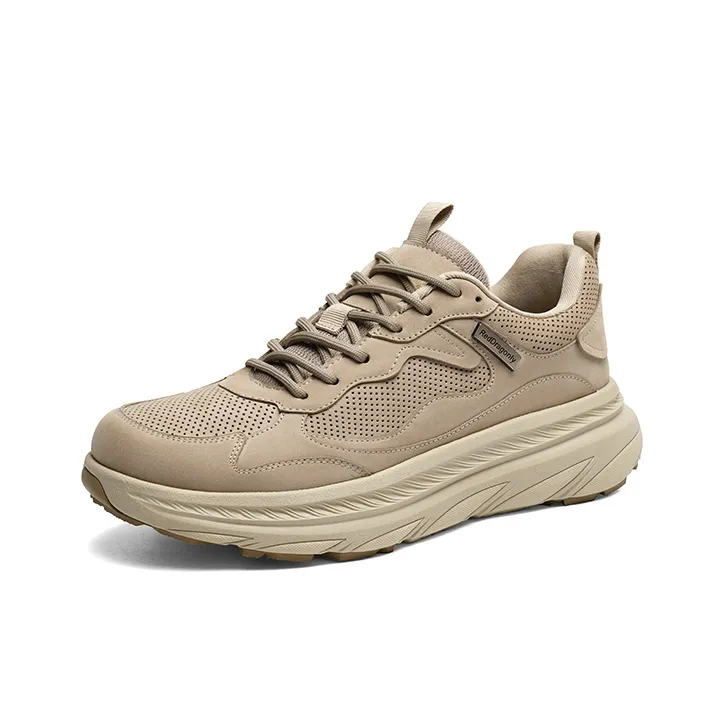 RED DRAGONFLY Height Increasing Low Top Casual Running Shoes Men's Black Khaki White-7