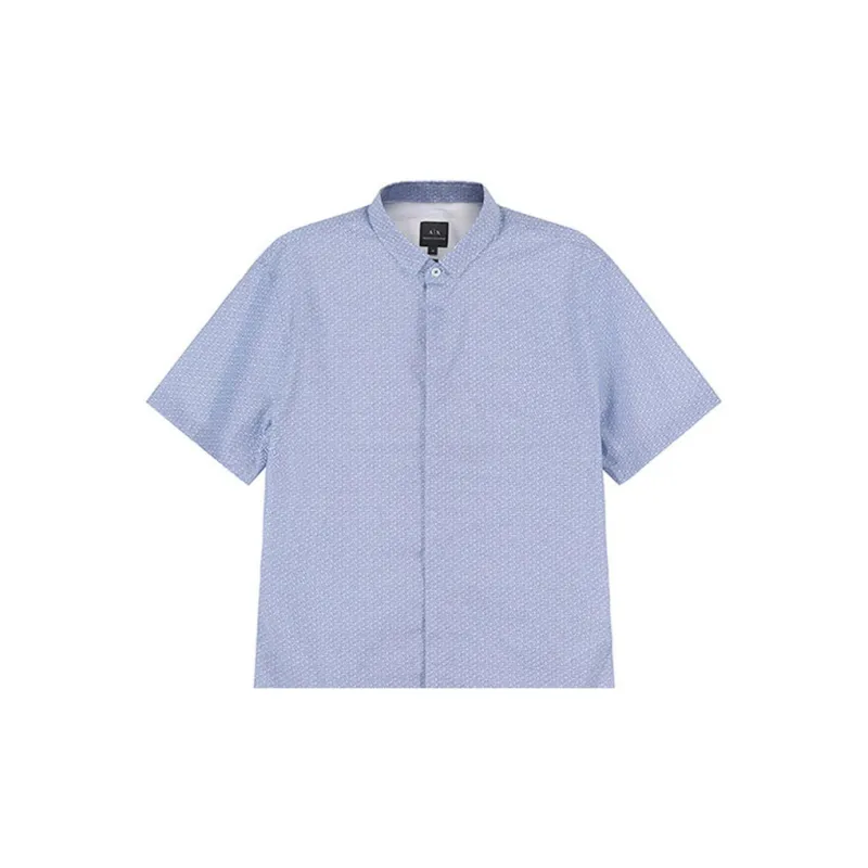 ARMANI EXCHANGE Shirts Men Blue-3