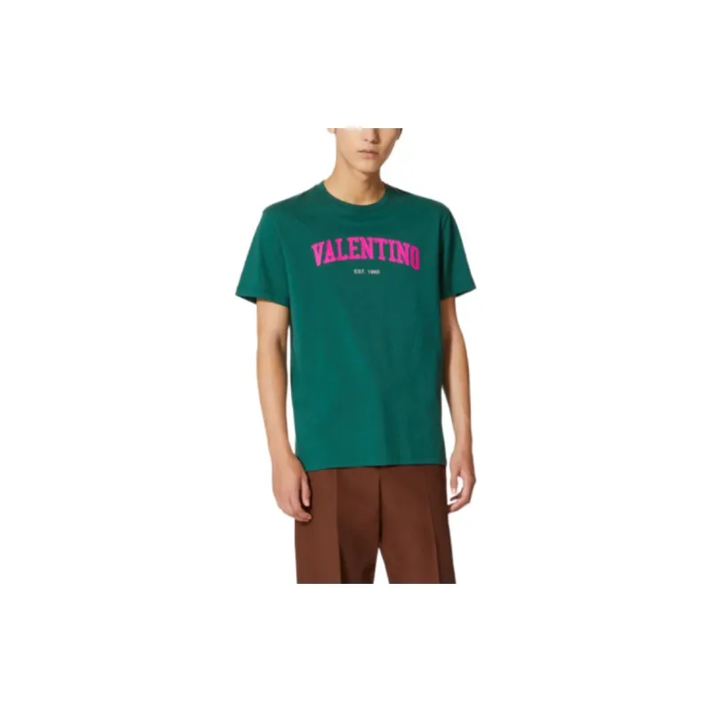 Valentino Logo Printed Crewneck T-Shirt-1