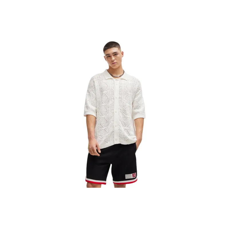 HUGO BOSS Crochet Cotton Shirt-3