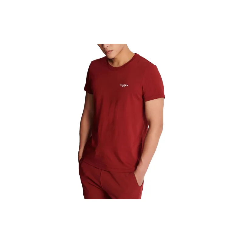 BALMAIN Logo Printed Crewneck T Shirt-5