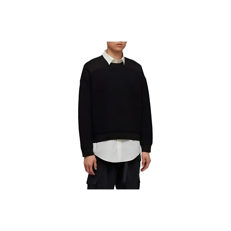 Y 3 Ribbed knit Panelled Jumper-1