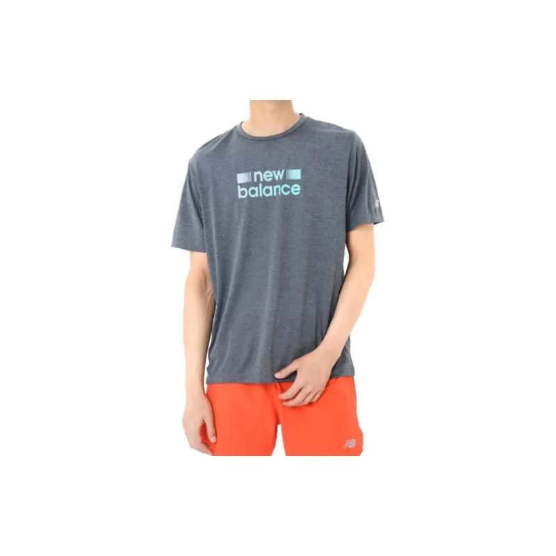 New Balance Athletics T Shirt Men's Graphite-2